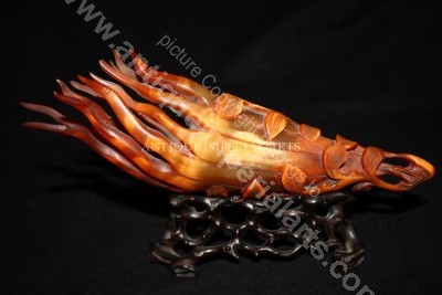 Antique Chinese Carved Horn CH1 CH1