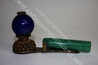 Imperial Chinese 4th Rank Hat Button with Plume Tube CT60 CT60